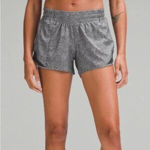 Heathered Black Hotty Hot High-Rise Lined Short 4" Brand New w/Tag